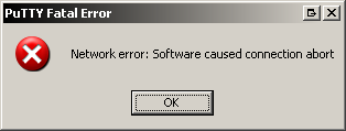 network error: software caused connection abort